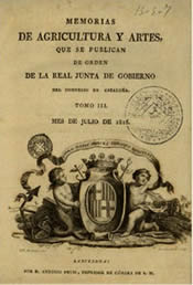 Memorias de agricultura y artes, (1815-1821)